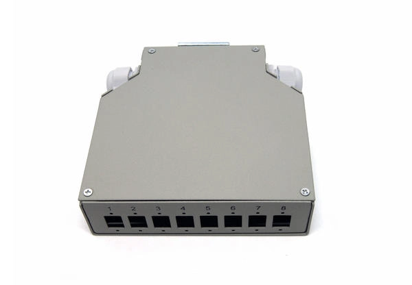 Beek DIN-Ray için Ek Kutusu, 8 x LC/Duplex Coupler için
