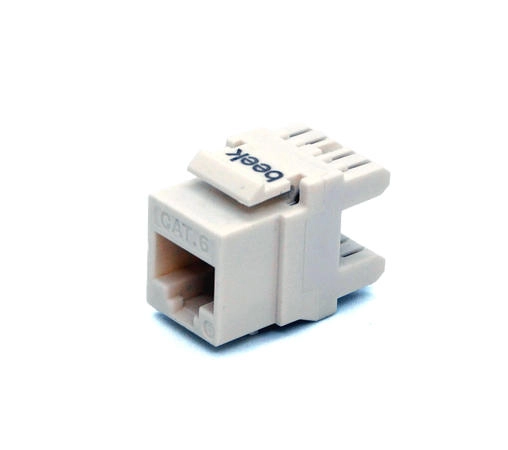 Beek CAT 6 Keystone Jack, zırhsız Beyaz/unshielded, 250 MHz acc. ISO/IEC 11801:2002 AM2:2009/09, beyaz renk, beyaz IDC plastik