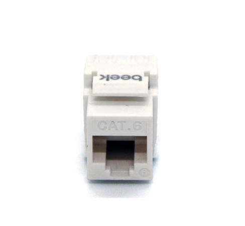 Beek CAT 6 Keystone Jack, zırhsız Beyaz/unshielded, 250 MHz acc. ISO/IEC 11801:2002 AM2:2009/09, beyaz renk, beyaz IDC plastik