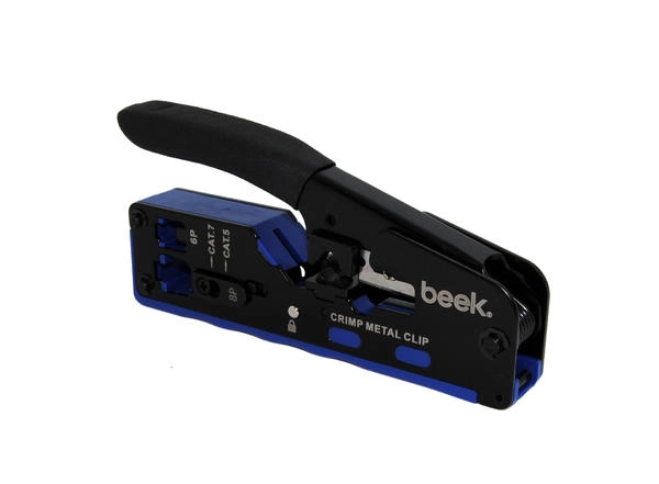 Beek CAT5/CAT6/Cat6A/CAT7 Konektörler ve 6P/6C (RJ-12), 6P/4C (RJ-11), 6P/2C (RJ-11) Modüler Fişler İçin Crimp Aleti/Sıkma Pensi, Mavi Renk