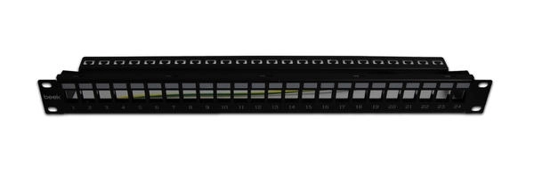 Beek 19’’ 1U 24 port Modüler Patch Panel, Zırhlı/Shielded (Keystone Jacklar haricen temin edilmelidir)