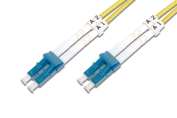 1 Metre - Digitus LC-LC Fiber Optik Patch Kablo, Singlemode, Duplex, 09/125 