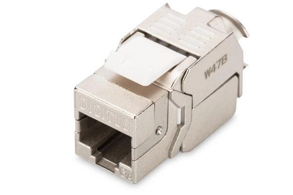 Digitus CAT 6A Keystone Jack, zırhlı/shielded, Re-embedded, 500 MHz acc. ISO/IEC 11801:2002 AM2:2009/09, Aletsiz Sonlandırılabilir  