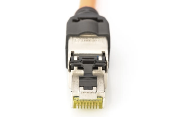 Digitus Zırhlı/Shielded Saha Tipi RJ45 Konnektör, AWG 22-27, 10 GBit ethernet, PoE+, toz koruma kapaklı, kıvrım koruyucusu  
