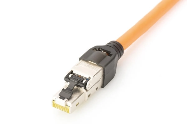 Digitus Zırhlı/Shielded Saha Tipi RJ45 Konnektör, AWG 22-27, 10 GBit ethernet, PoE+, toz koruma kapaklı, kıvrım koruyucusu  