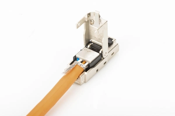 Digitus Zırhlı/Shielded Saha Tipi RJ45 Konnektör, AWG 22-27, 10 GBit ethernet, PoE+, toz koruma kapaklı, kıvrım koruyucusu  