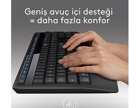 LOGITECH MK345 Q TR MM KABLOSUZ KLAVYE MOUSE SET SİYAH
