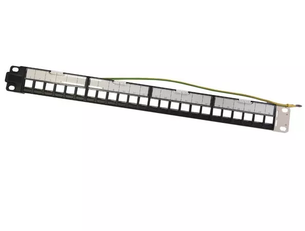 Beek Modüler Boş Patch Panel, Zırhlı, 24-port, 1U, Rack Montaj için Uygun, Etiketleme Alanı Mevcut  