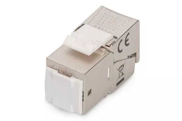 Digitus CAT 6A Keystone Jack, 10GBase-T, 500 MHz, zırhlı/shielded, Aletsiz Sonlandırılabilir
