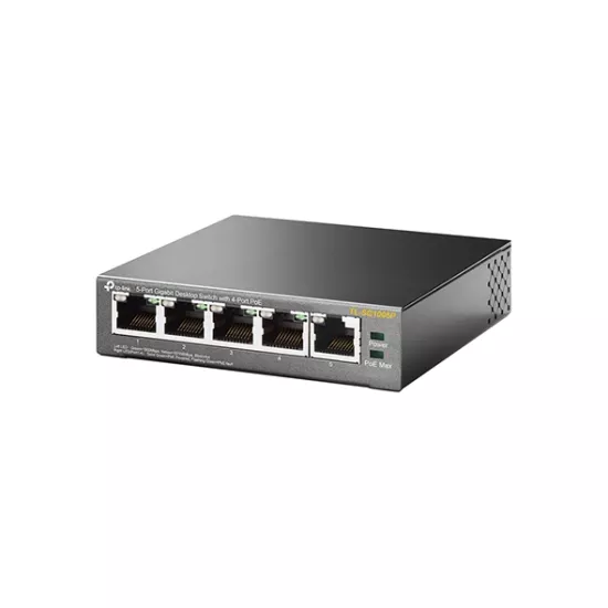 TP-LINK TL-SG1005P 5 PORT 10/100/1000Mbps GIGABIT MASAÜSTÜ SWITCH 4 PORT PoE