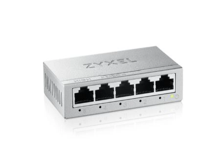 ZYXEL GS-105B V5 5-Port 10/100/1000 GIGABIT ETHERNET METAL KASA MINI DESKTOP SWITCH